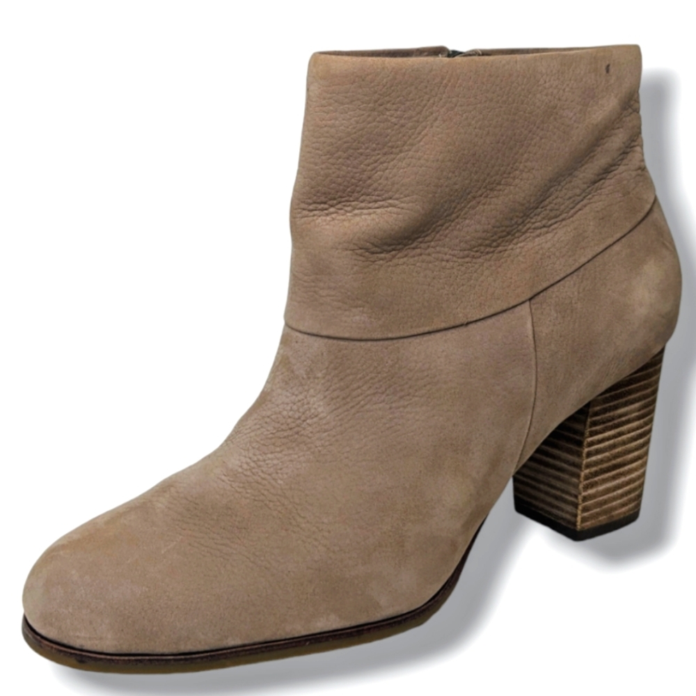 Cole Haan | Cassidy Tan Leather Distressed Ankle Booties Women's Size 8.5